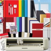 Cricut Explore 5 Cutting Machine Sampler Bundle with Rainbow Smart Vinyl & Heat Transfer Vinyl