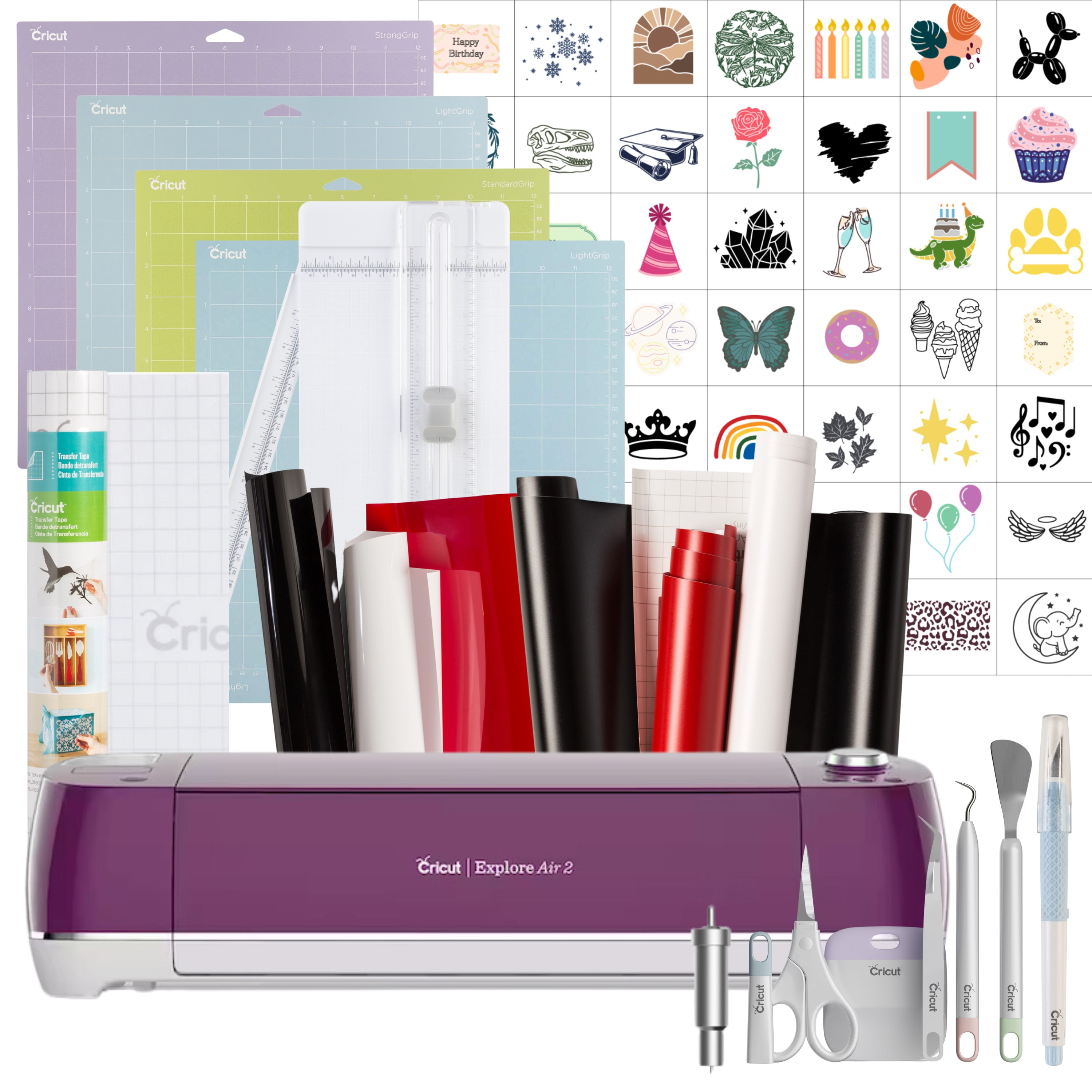 Cricut Explore Air 2 Essentials Bundle, Boysenberry - Walmart.com