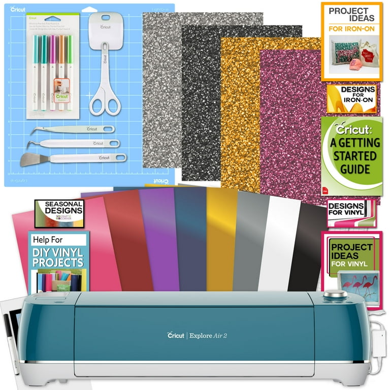 Cricut Explore Air Machine Bundle with Iron On, Vinyl, Tool Kit