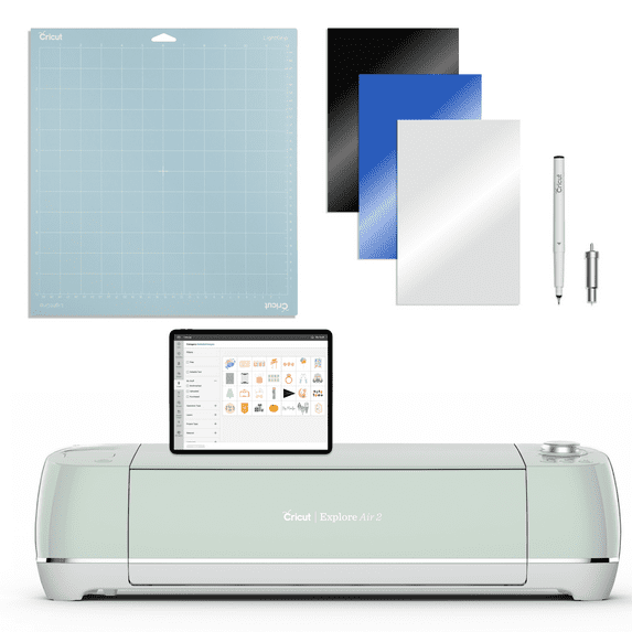 Cricut Explore Air 2 Mint Cutting Machine Plus $30 Digital Content