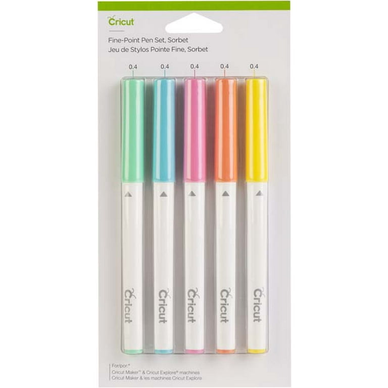 Cricut Extra Fine Point Pen Set 5/Pkg-Sorbet