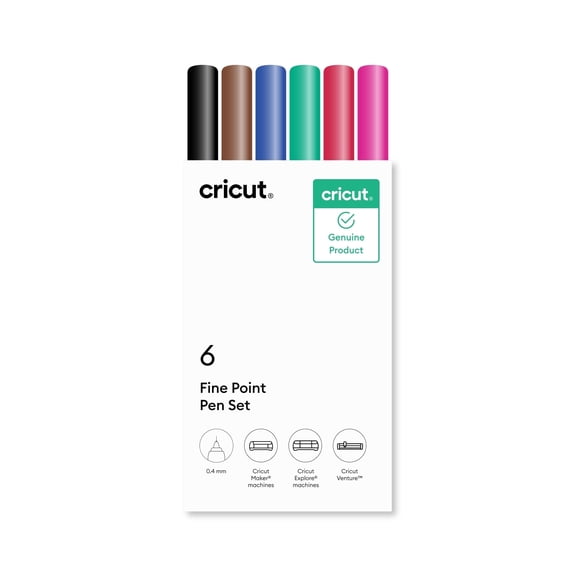 Cricut Fine Point Pen Set, 0.4 mm (6 ct)