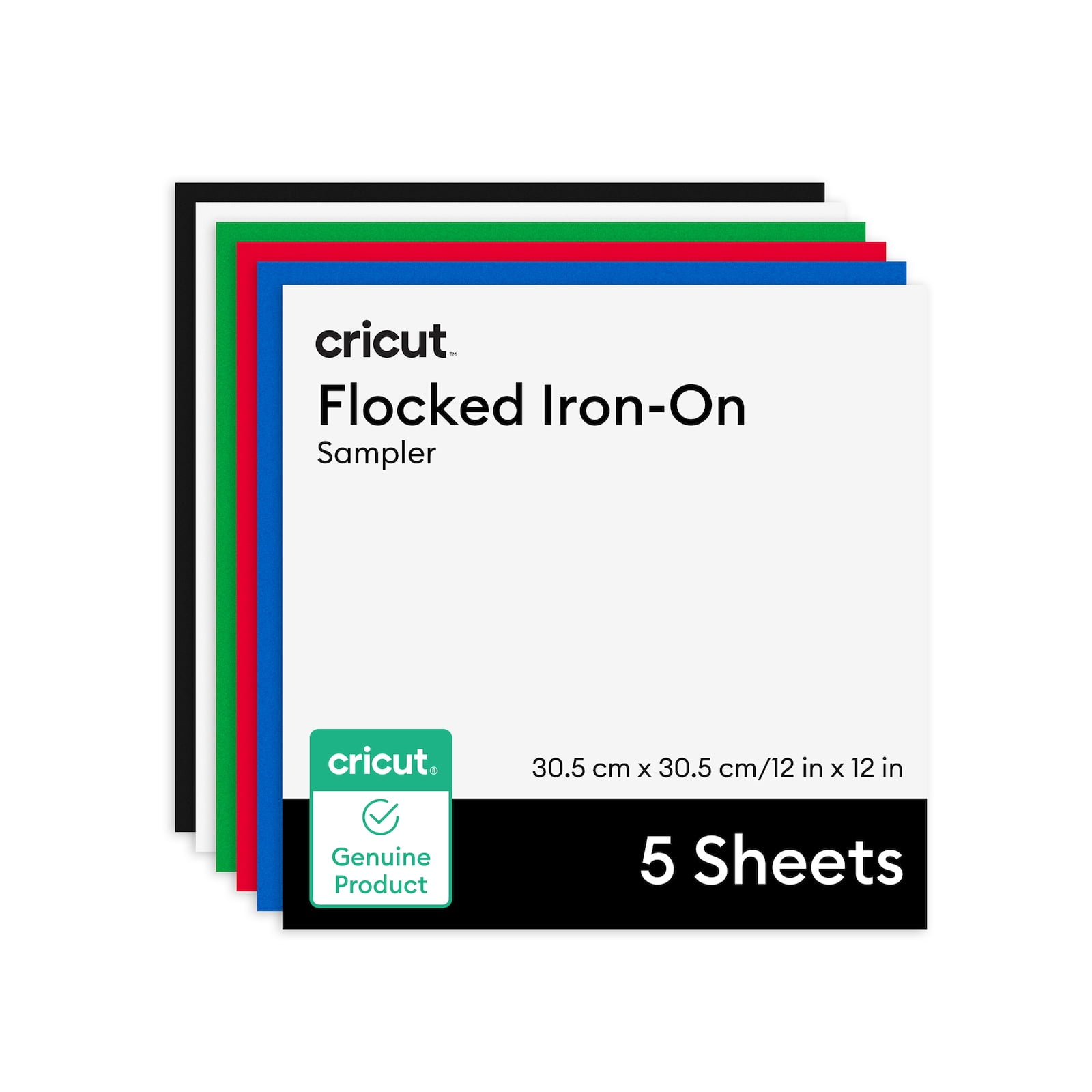 Cricut Flocked Iron-On, Classics Sampler - 12 in x 12 in (5 ct)