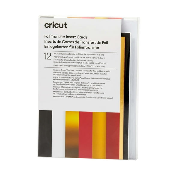 Cricut Foil Transfer Insert Cards, Royal Flush Sampler - R40 (12 ct), 4.75" x 6.6"