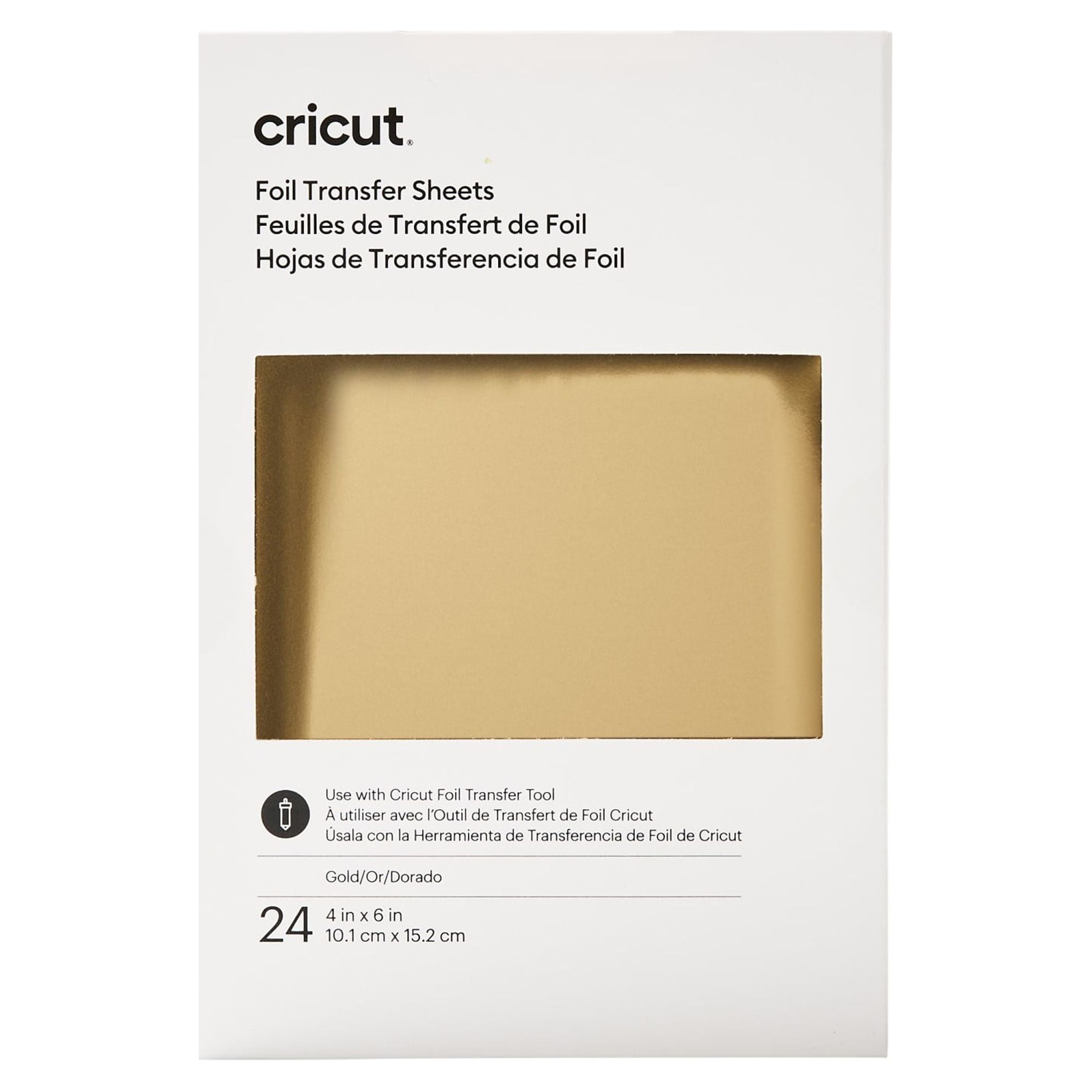  Cricut 2008718 Foil Transfer Sheets, Gold (8 ct), 30.5 cm x  30.5 cm (12 x 12)