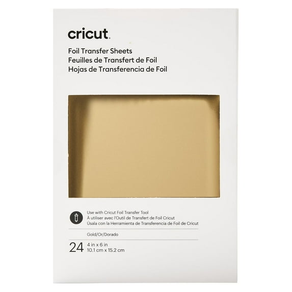 Cricut® Foil Transfer Sheets, Gold (24 ct), 4" x 6"