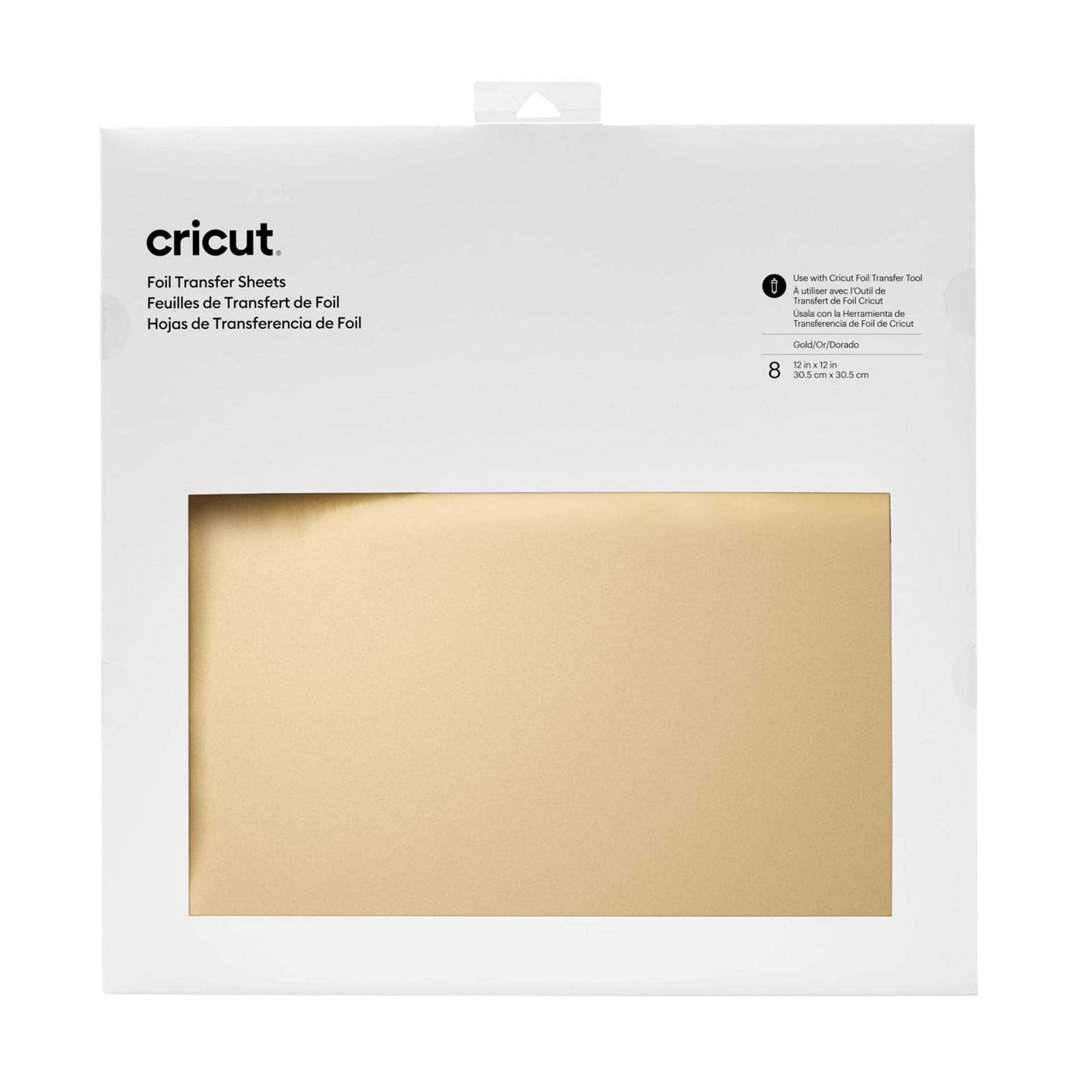 Cricut Foil Transfer Sheets, Gold (8 ct), 12" x 12"