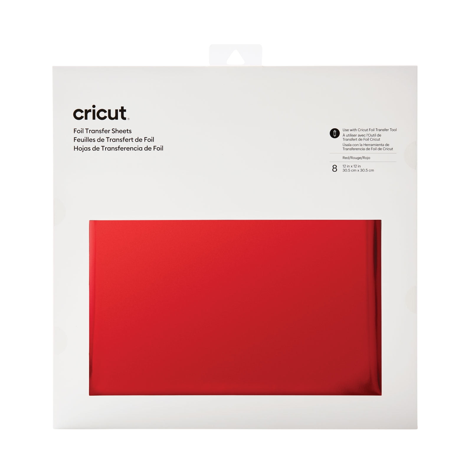 Cricut Foil Transfer Sheets - Red, 12 x 12, Package of 8