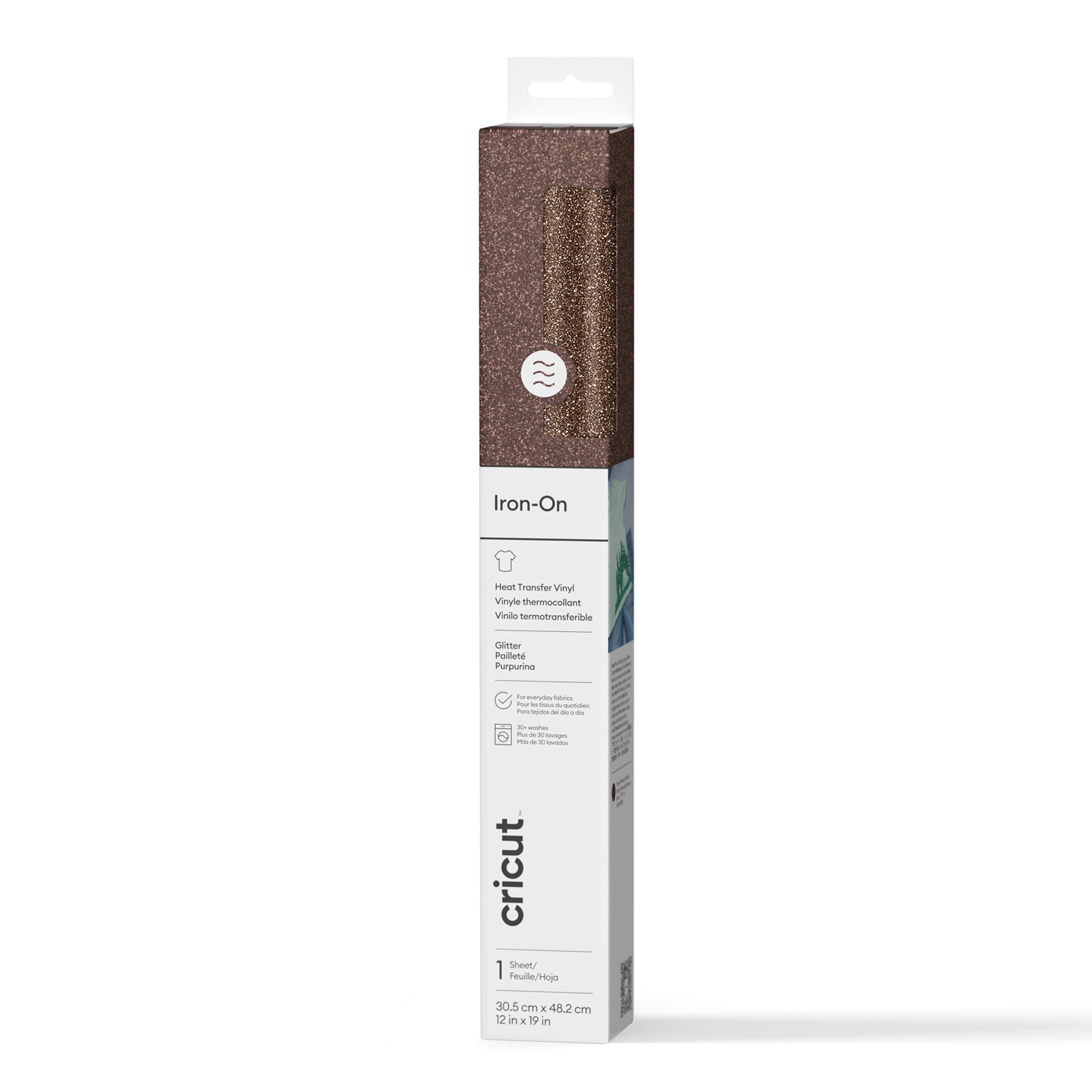 Cricut® Glitter Iron-On™ Vinyl (12 in x 19 in), 12" 19", Brown