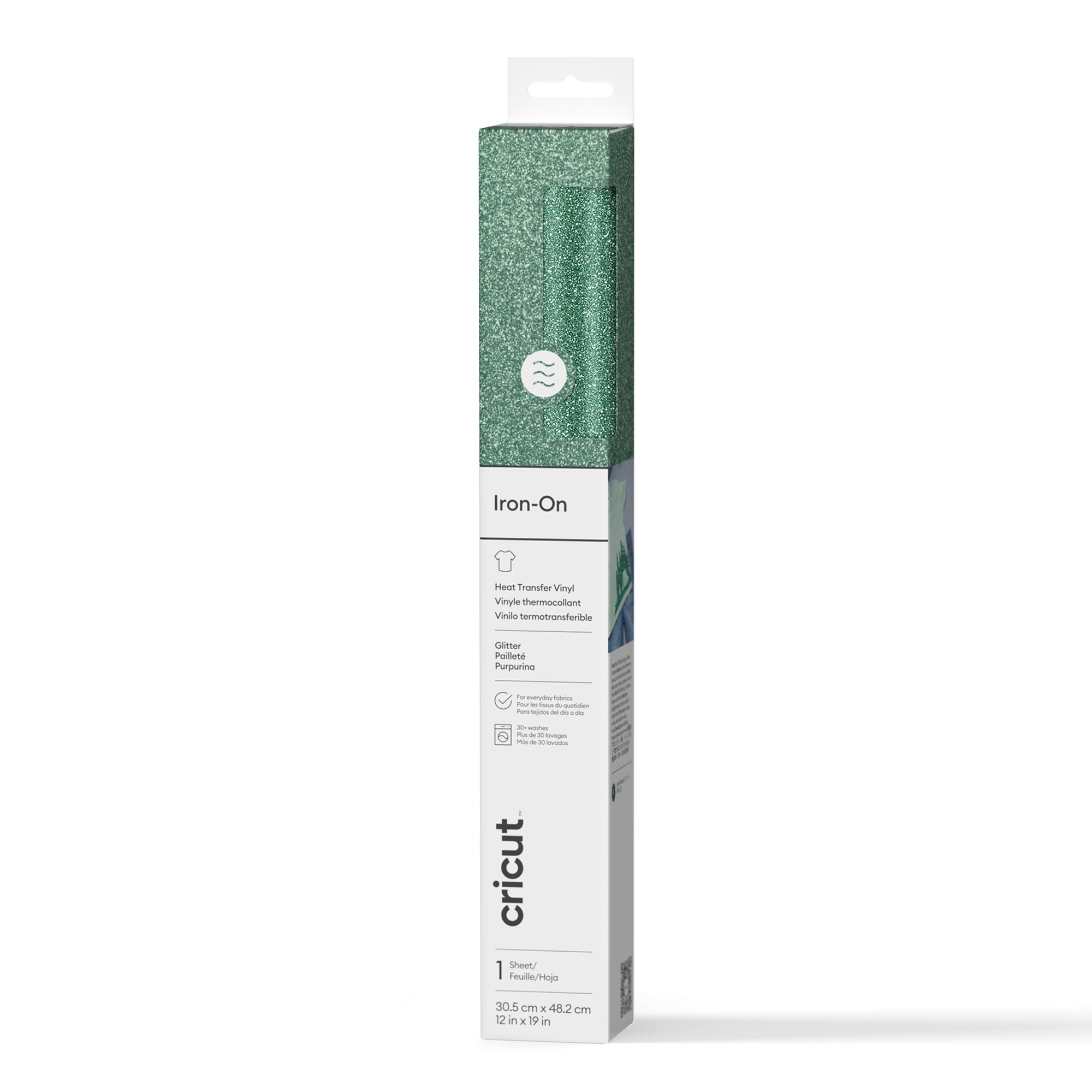 Cricut® Glitter Iron-On™ Vinyl (12 in x 19 in), 12" 19", Jade