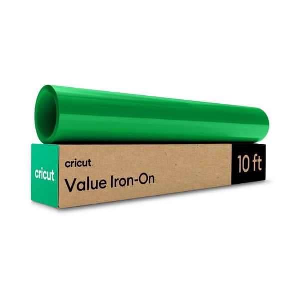 Cricut Green Value Iron-On Heat Transfer Vinyl, 12 in x 10 ft, 1 Count