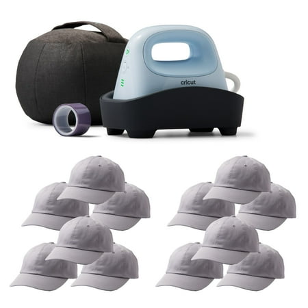 Cricut Hat Press Heat Press Machine with 12 Hat Blanks