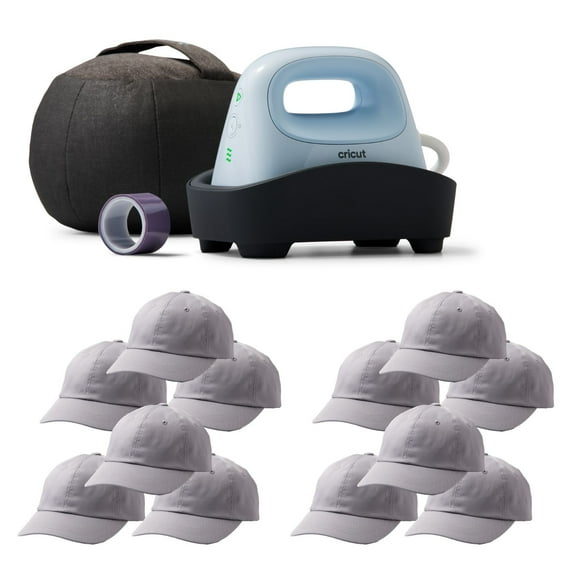 Cricut Hat Press Heat Press Machine with 12 Hat Blanks