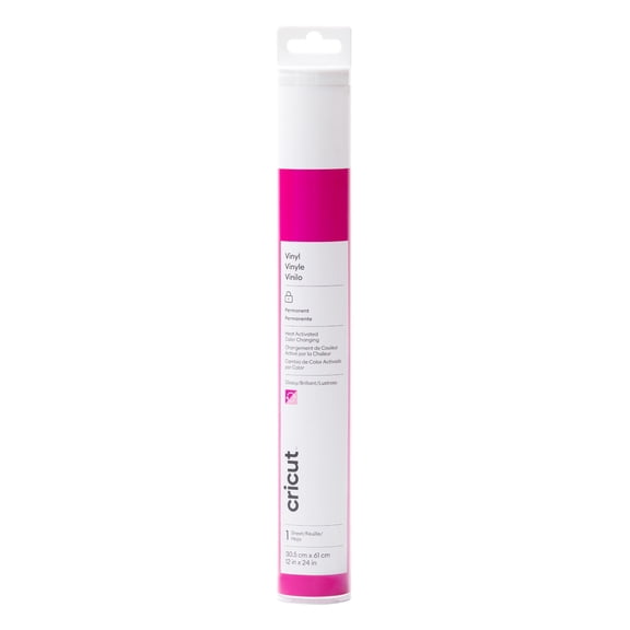 Cricut® Heat-Activated, Color-Changing Vinyl – Permanent Magenta - Light Pink