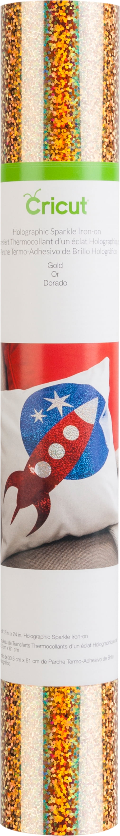 Cricut Holographic Iron-On, Gold - 12"x24"