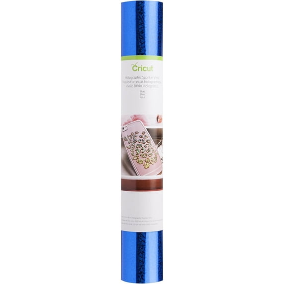 Cricut Holographic Sparkle Vinyl, Dark Blue, 12 x 48"