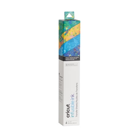 Cricut® Infusible Ink™ Sheets Pattern 12x12(4), (4), Rainbow Paint Splash, 12" x 12"