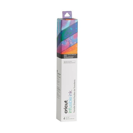 Cricut® Infusible Ink™ Sheets Pattern (4), Rainbow Watercolor Splash, 12" x 12"
