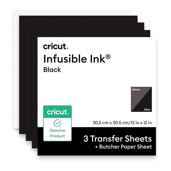 Cricut Infusible Ink 12" x 12" Black Transfer Paper 3 Sheets