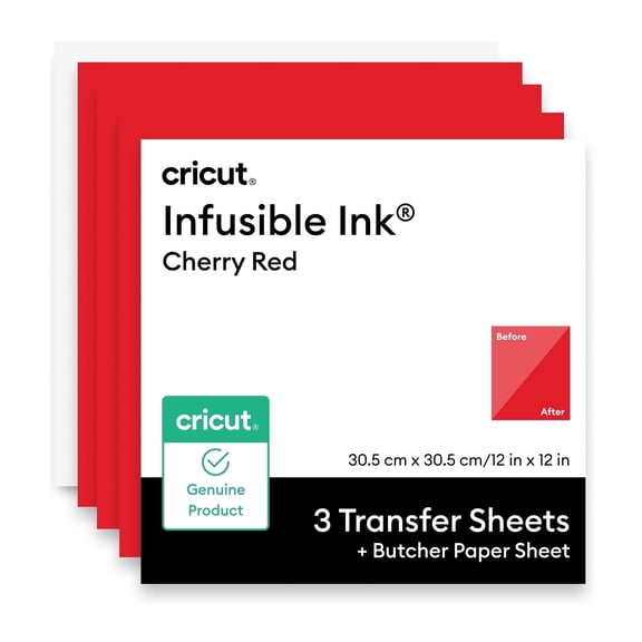 Cricut® Infusible Ink® Transfer Sheets, 12" x 12",Cherry Red
