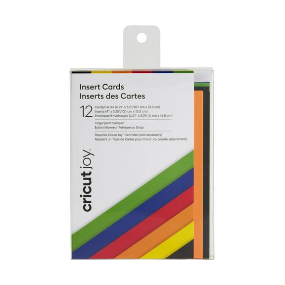 Cricut Insert Cards, Fingerpaint Sampler - R20 (12 ct), 4.25" x 5.5"