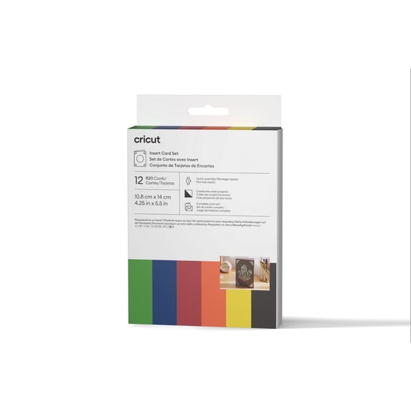 Cricut Insert Cards, Fingerpaint Sampler - R20 (12), 4.25" x 5.5",Sampler