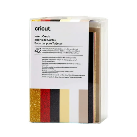 Cricut Insert Cards, Glitz and Glam Sampler - R10 (42 ct), 3.5" x 4.9"