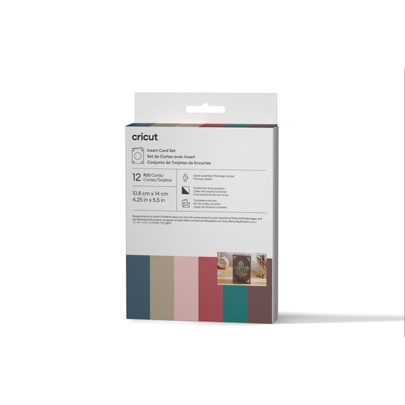 Cricut Insert Cards, New Romantic Sampler - R20 (12), 4.25" x 5.5",Sampler