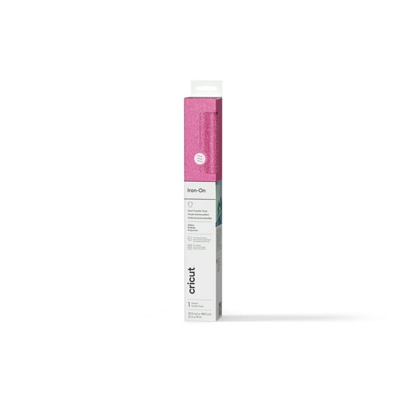 Cricut® Glitter Iron-On™ Vinyl, 12 x19, Fluorescent Pink