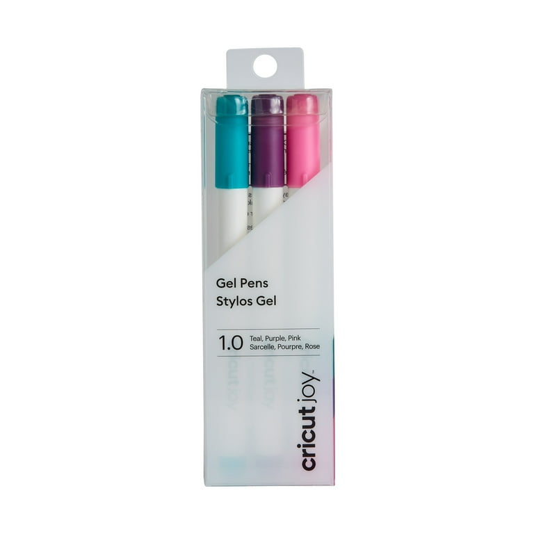 Cricut Joy Gel Pens 1.0, Teal/Purple/Pink (3 ct), Medium Point