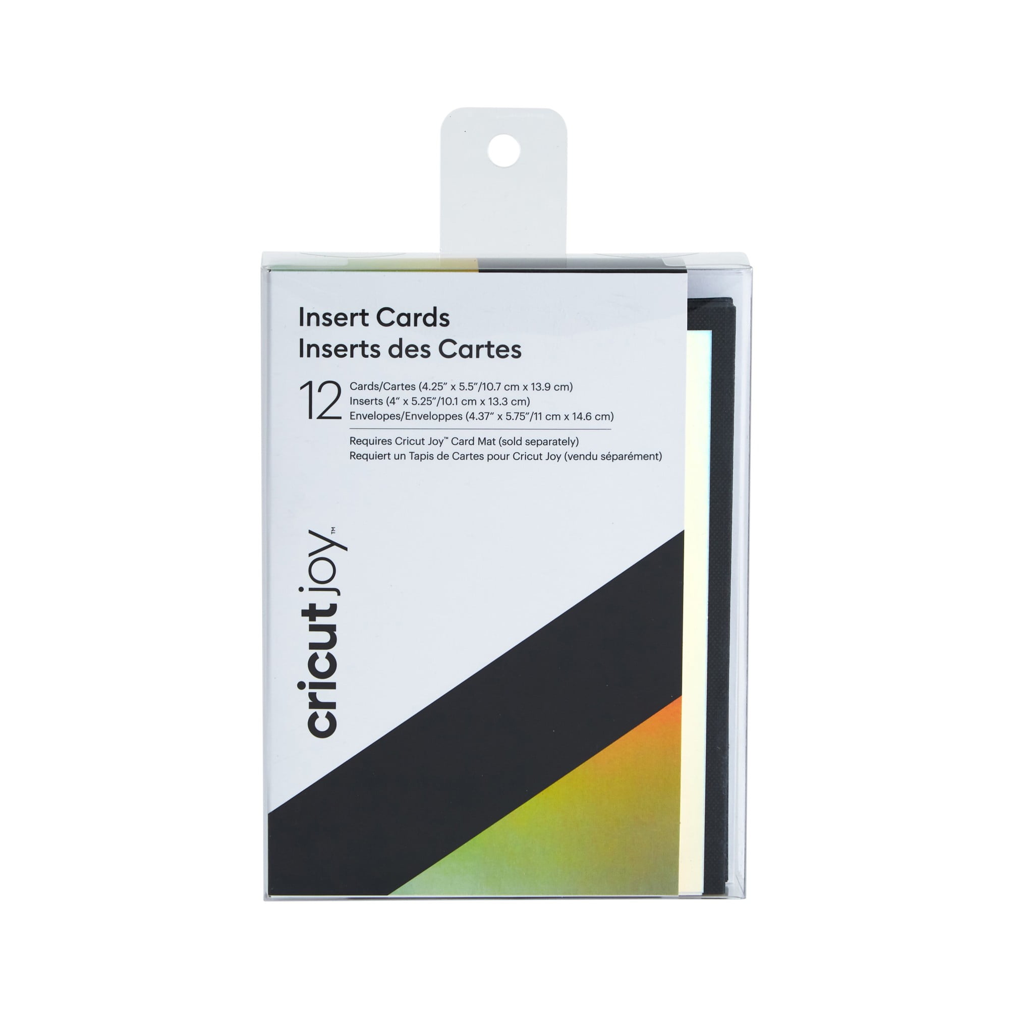 Cricut Joy™ Insert Cards, Black/Silver Matte Holographic - A2