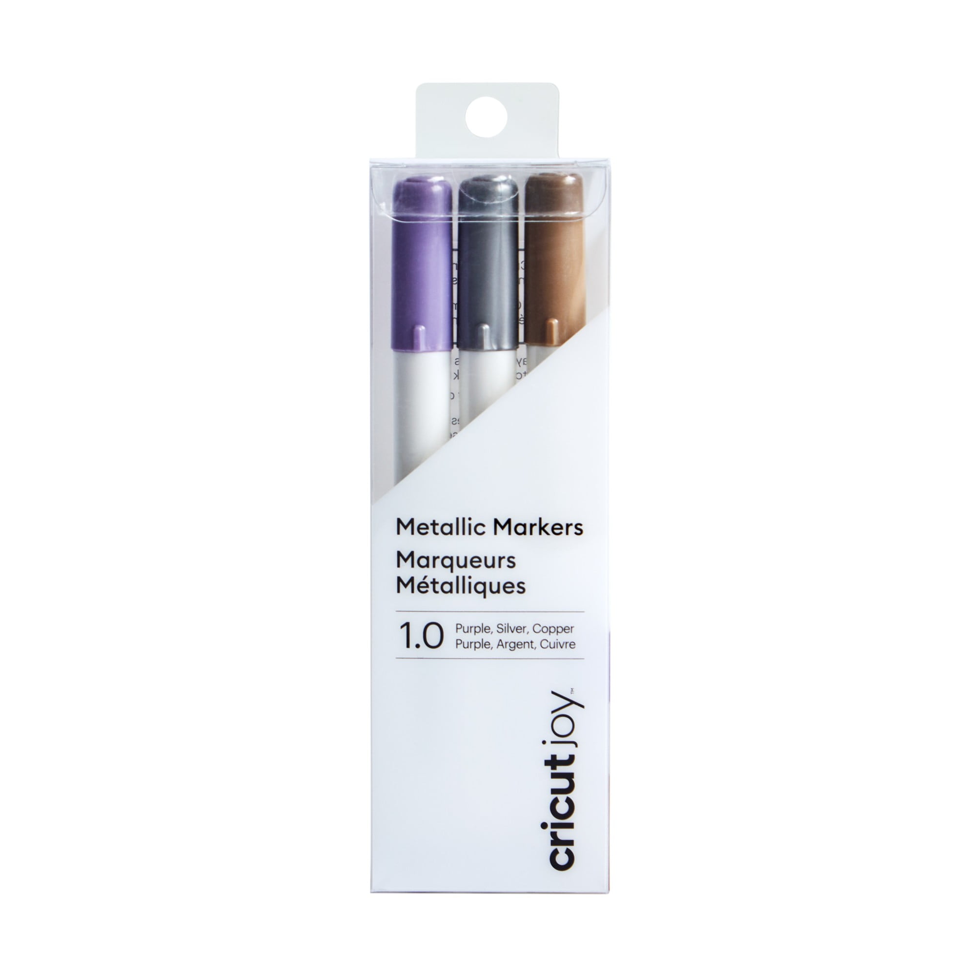 Cricut Joy™ Metallic Markers 1.0, (3 ct), Violet, Silver, Copper 