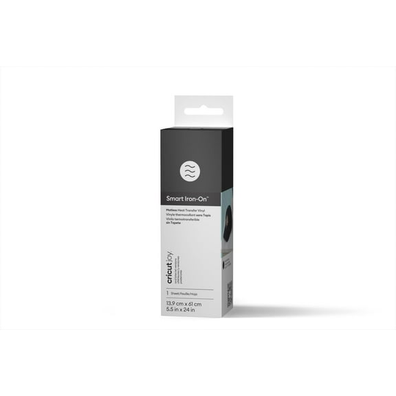 Cricut Joy Smart Iron-On Vinyl, 5.5" x 24", Black