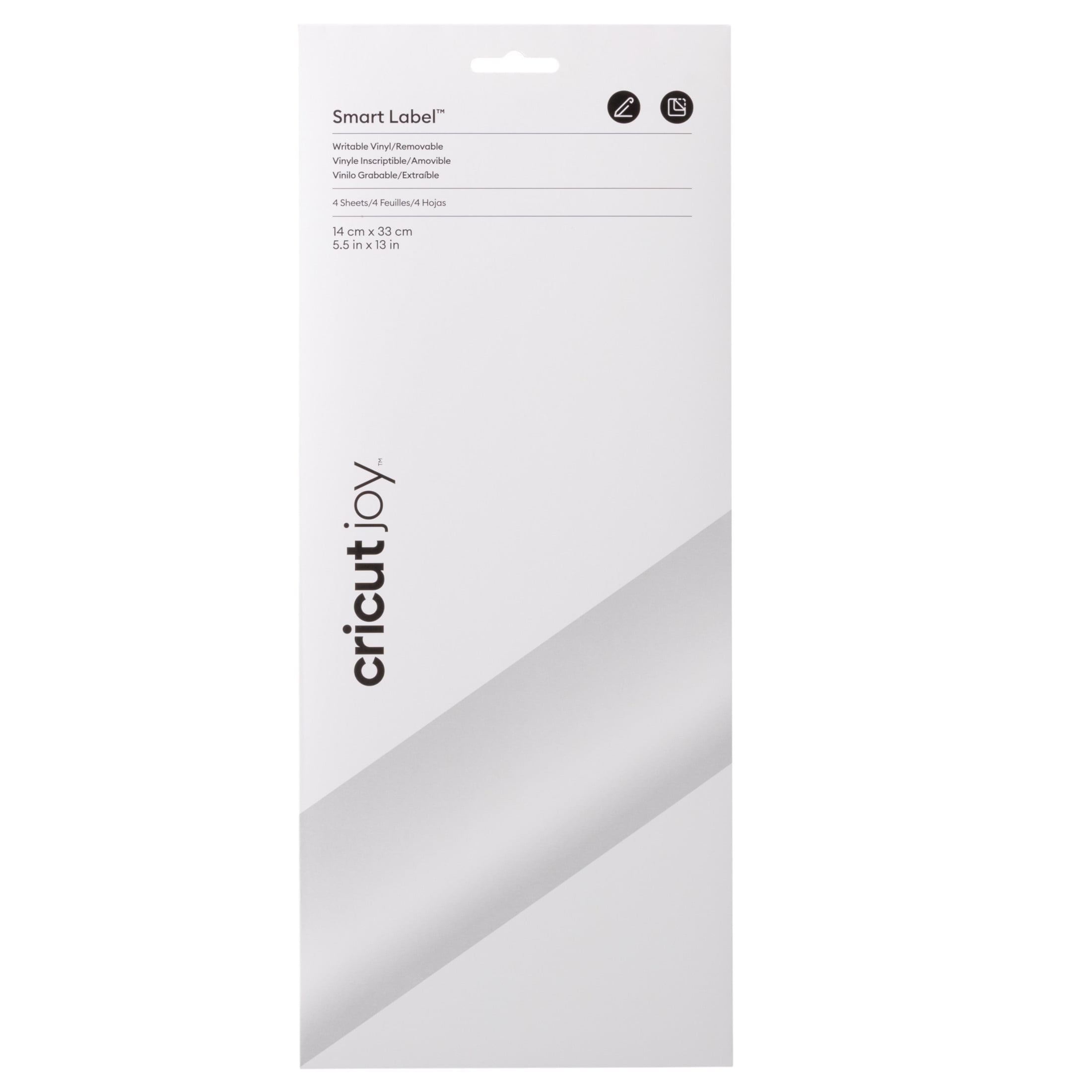 Movable Writable Cricut Joy Smart Label Writable Vinyl Removable, 5.5