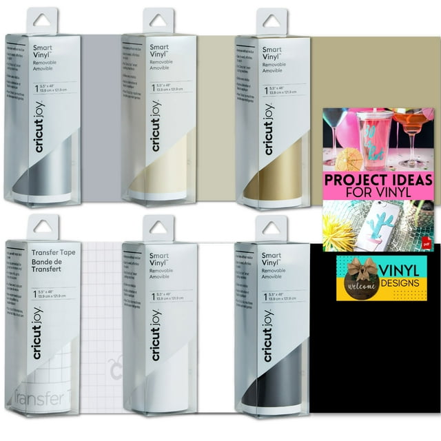 Cricut Joy Smart Removable Vinyl Rolls & Transfer Tape Set Classic