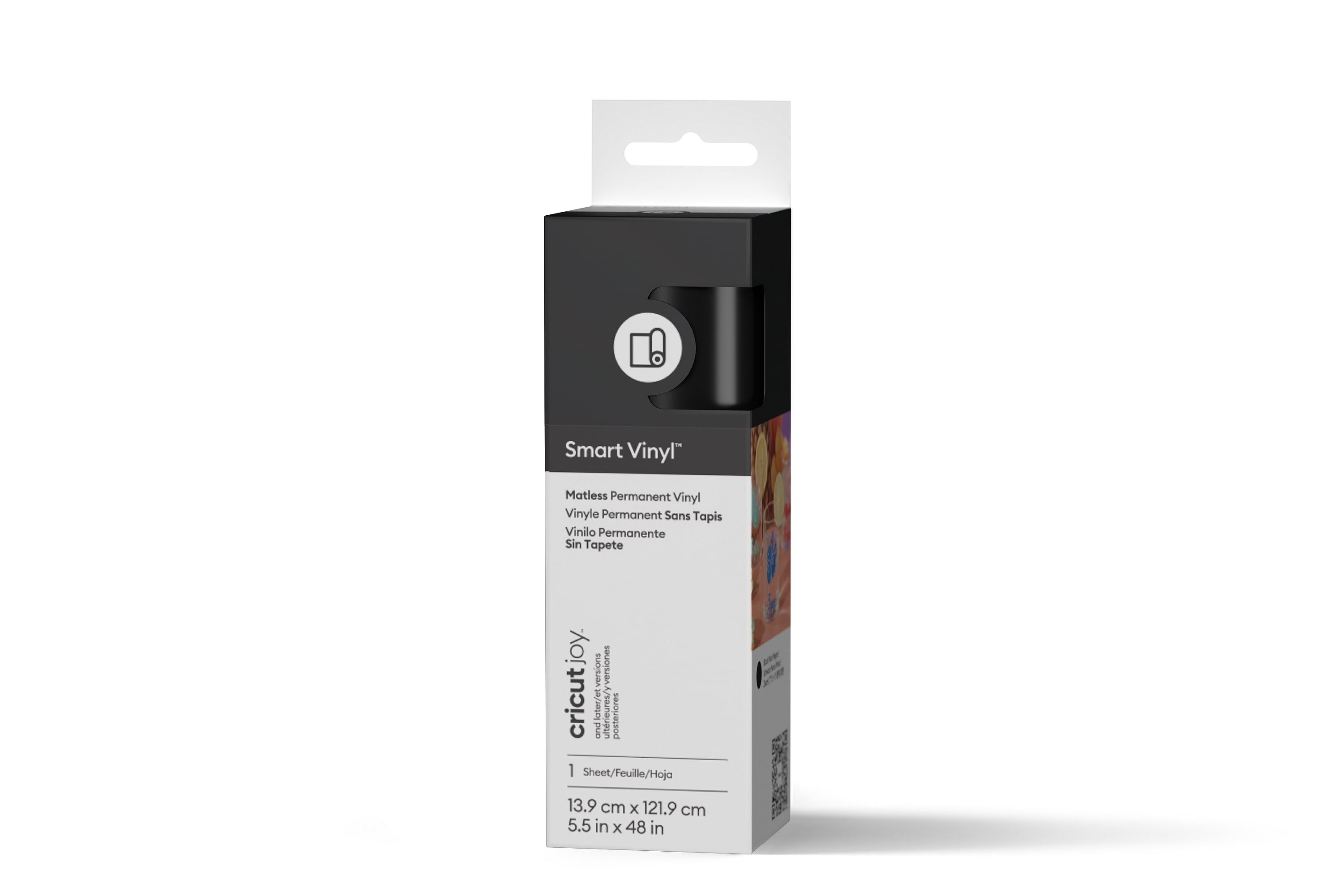 Cricut Joy™ Smart Vinyl™ Matless Permanent Vinyl, 5.5" x 48",Black