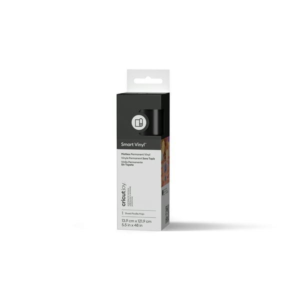 Cricut Joy Smart Vinyl Matless Permanent Vinyl, 5.5" x 48",Black