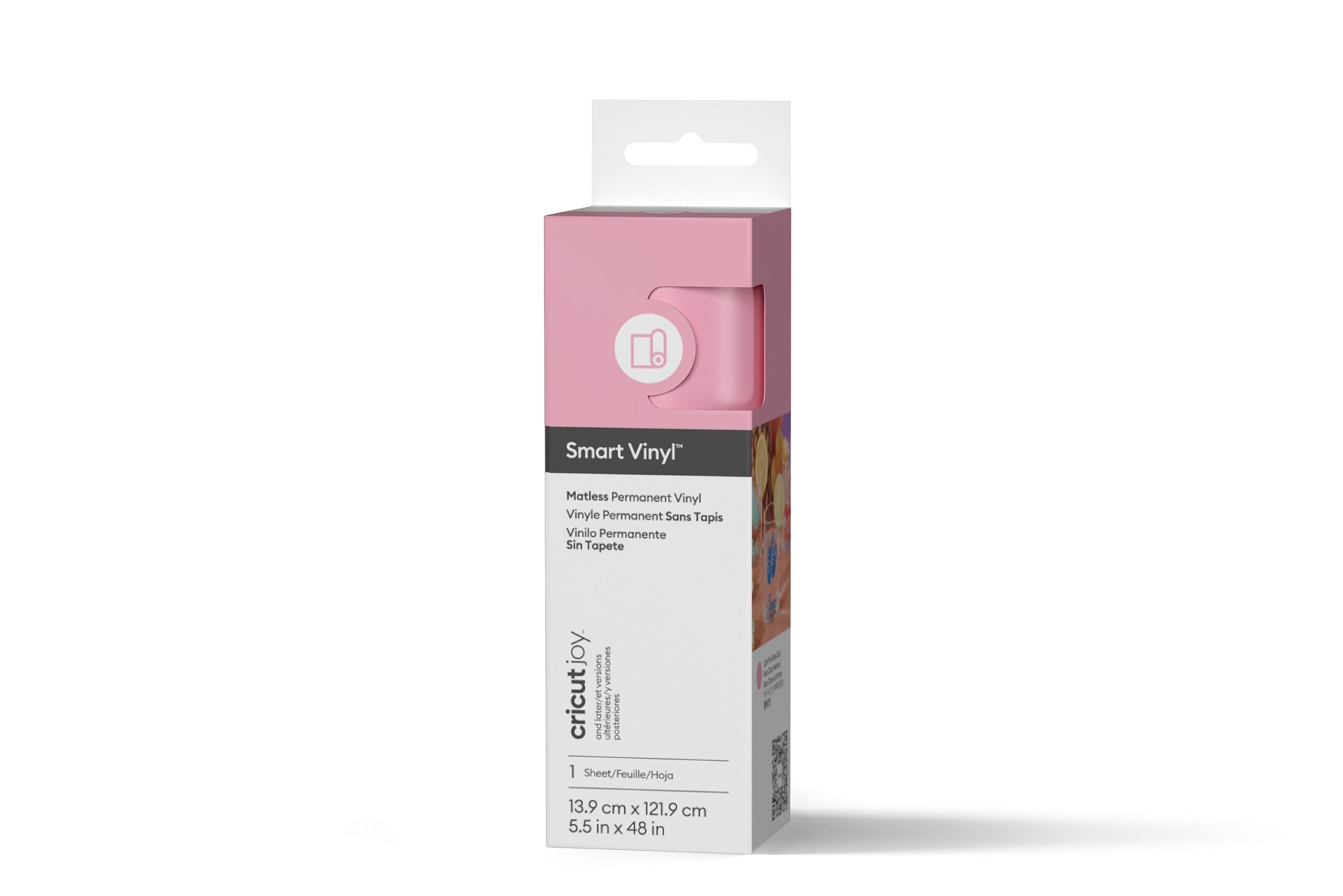 Cricut Joy™ Smart Vinyl™ Matless Permanent Vinyl, 5.5" x 48",Light Pink