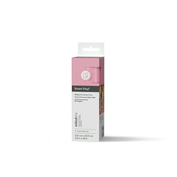 Cricut Joy™ Smart Vinyl™ Matless Permanent Vinyl, 5.5" x 48",Light Pink