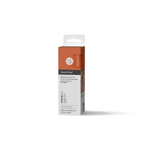 Cricut Joy Smart Vinyl Matless Permanent Vinyl, 5.5" x 48",Orange