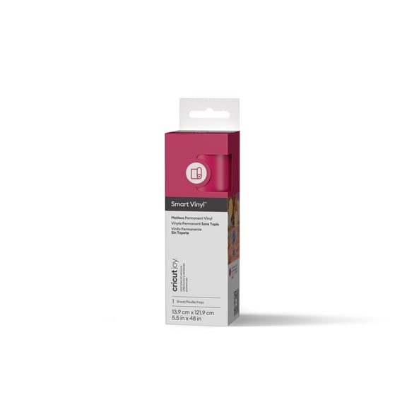 Cricut Joy Smart Vinyl Matless Permanent Vinyl, 5.5" x 48",Party Pink