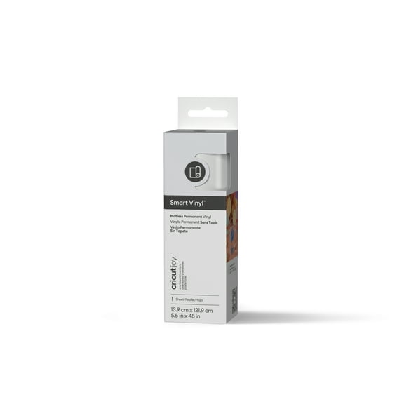 Cricut Joy Smart Vinyl Matless Permanent Vinyl, 5.5" x 48",White