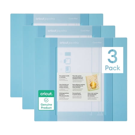 Cricut Joy Xtra Card Cutting Mat, Reusable Card Mat for All Cards, Crafting Mat with Clear Protective Film, 3 Count