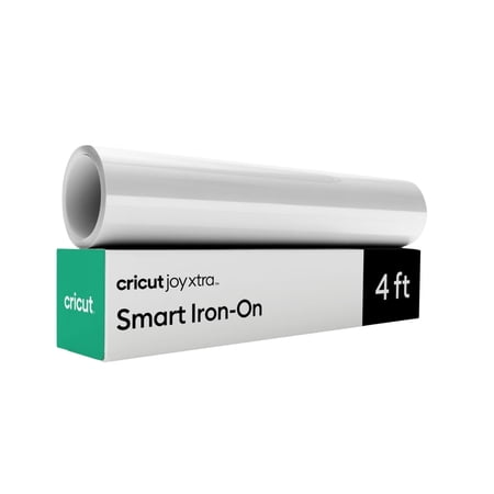 Cricut Joy Xtra Smart Iron-On Heat Transfer Vinyl Roll, White HTV, 9.5 in x 4 ft