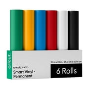 Cricut Joy Xtra Smart Permanent Vinyl Rolls, 9.5 in x 24 in, Core Colors, 6 Count