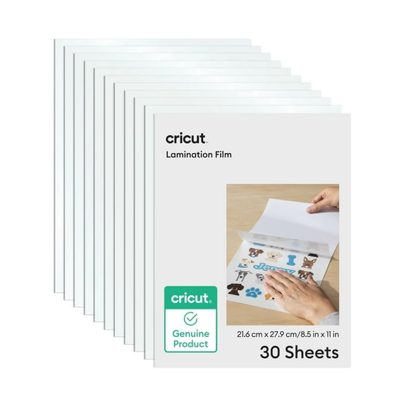 Cricut 8.5 in x 11 in Lamination Film Sheets 30 Count