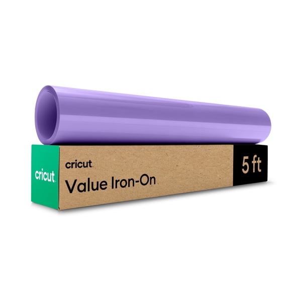 Cricut Value Iron-On Heat Transfer Vinyl Roll, 12 in x 5 ft, Lilac, 1 Count