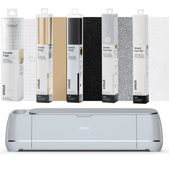 Cricut Maker 3 Smart Die-Cutting Machine, Sparkle and Cut Creative Bundle Mist