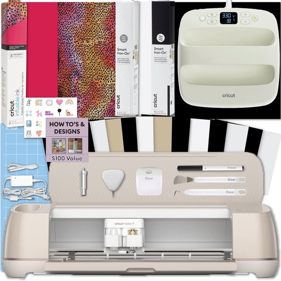 Cricut Maker 4 Cutting Machine + EasyPress SE Bundle for DIY T-Shirts