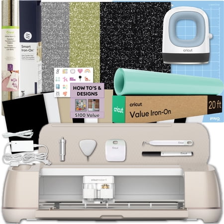Cricut Maker 4 Cutting Machine and Mini Press with Iron-On Craft Bundle